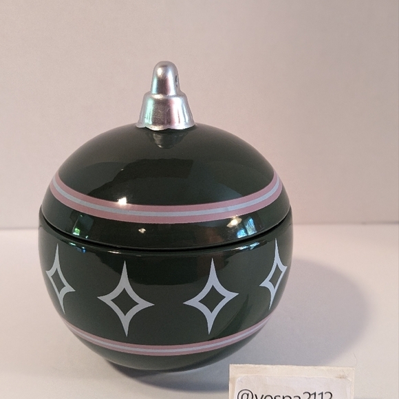 Target Bullseye Playground Ornament Green Christmas Canister Candy Cookie Jar - Picture 6 of 8